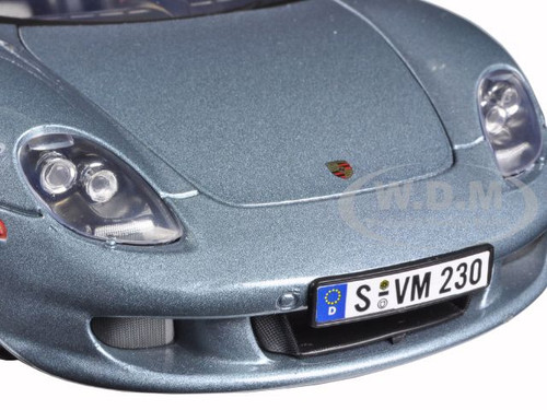 Porsche Carrera GT Silver with Black Interior 1/18 Diecast Model