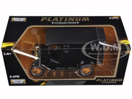 1925 Ford Model T Paddy Wagon Black 1/24 Diecast Model Car