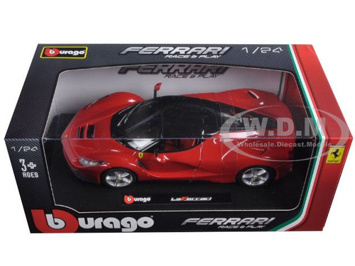 Ferrari LaFerrari F70 Red with Black Top 1/24 Diecast Model Car by Bburago