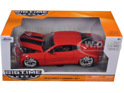 2010 Chevrolet Camaro SS Red With Black Stripes 1/24 Diecast