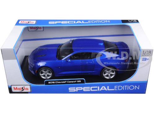 2016 Chevrolet Camaro SS Blue 1/18 Diecast Model Car ...