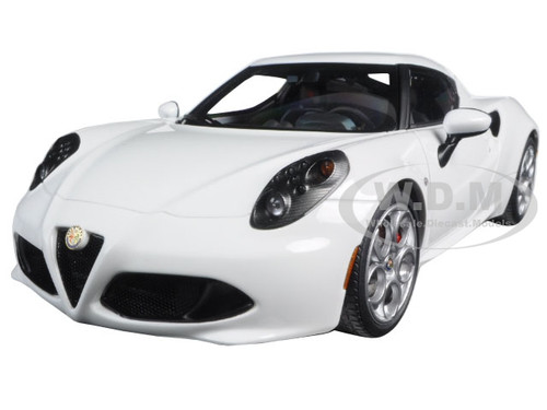 Alfa Romeo 4C Glossy White 1/18 Model Car Autoart 70185