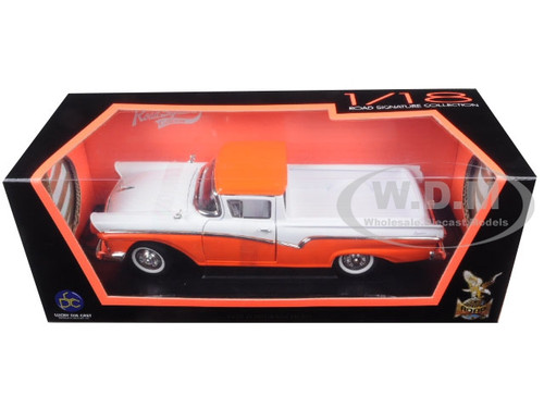 1957 Ford Ranchero Pickup Truck Orange 1/18 Diecast Model Car Road  Signature 92208