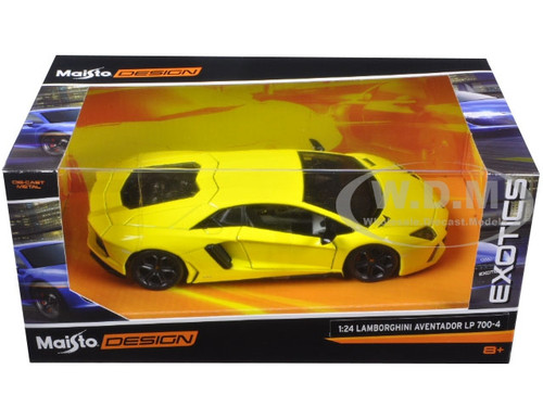 1/64 Scale Lamborghini Aventador LP700-4 Yellow Diecast Car Model Toy Gift NIB 