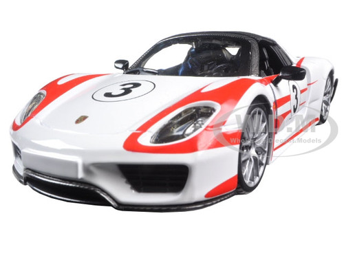 Porsche 918 Spyder ミニカー 赤/白 1/43 限定 2/70 Porsche 918 Spyder Weissach #3 1/24 Diecast Model Car Bburago 28009