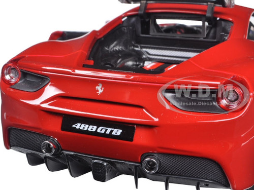 FERRARI 488 GTB RED 1/18 DIECAST MODEL CAR BY BBURAGO 16008 | eBay