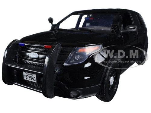 2015 FORD POLICE INTERCEPTOR UTILITY SPECIAL SERVICE BLACK 1/18