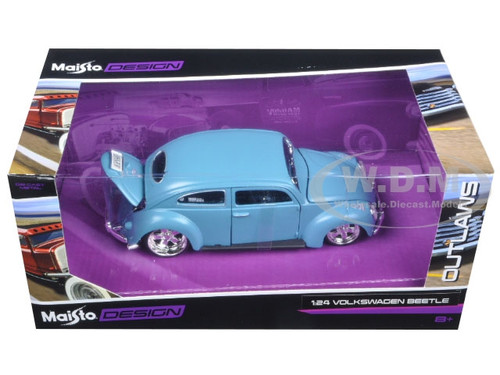VOLKSWAGEN BEETLE BLUE "OUTLAWS" 1/24 DIECAST MODEL CAR BY MAISTO 31023 