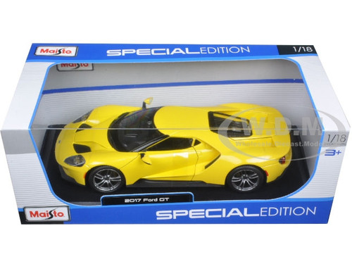 2017 Ford GT Yellow 1/18 Diecast Model Car Maisto 31384