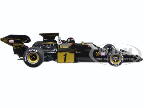 Lotus 72E 1973 Emerson Fittipaldi #1 with Driver Figure in Cockpit