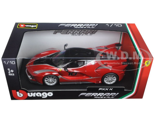 FERRARI FXX-K #10 RED 1:18 DIECAST MODEL CAR BY BBURAGO 16010 | eBay