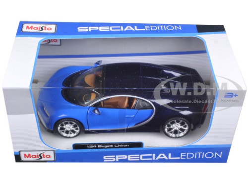 Bugatti Chiron Blue 1/24 Diecast Model Car Maisto 31514