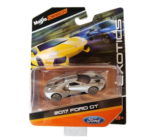 2017 Ford Gt Silver Exotics 1 64 Cast Model Car Maisto 15494 16gt