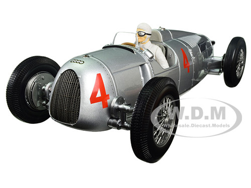 Auto Union Type C 1936 Automobile de Monaco GP 2nd Place Achille Varzi #4  Limited Edition to 504pcs with figure 1/18 Diecast Model Car by Minichamps