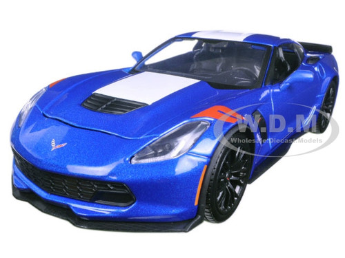 2017 Chevrolet Corvette Grand Sport Blue 1/24 Diecast ...