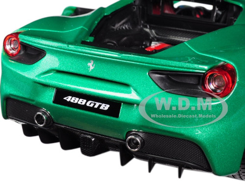 Ferrari 488 Gtb 70th Anniversary The Green Jewel 118 Diecast Model Car By Bburago