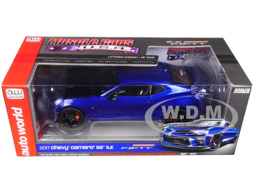 2017 CHEVROLET CAMARO SS 1LE 50th ANNIVERSARY BLUE LTD 1/18 AUTOWORLD ...