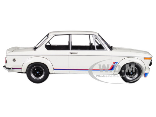 1973 BMW 2002 TURBO WHITE W/ STRIPES 1/18 DIECAST MODEL BY MINICHAMPS 155026200 