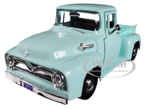 1955 Ford F-100 Pickup Truck Light Green 1/24 Diecast Model Car