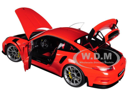 PORSCHE 911 991 GT3 RS LAVA ORANGE 1//18 MODEL CAR BY AUTOART 78168