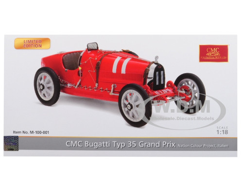 1/18CMC超精密ミニカー /Bugatti Typ35　Grand　Prix CMC Bugatti Type 35 Grand Prix, „bright blue“ Livery with a Female