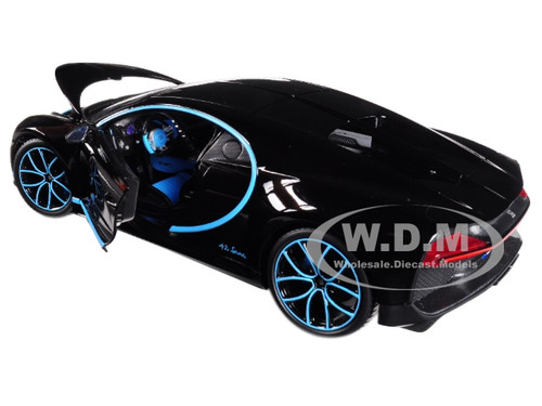 2016 Bugatti Chiron Black 1/18 Scale Diecast Car Model By Bburago 11040