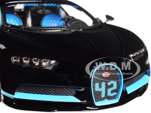 1/18 Bburago Bugatti Chiron 42 Black Limited Edition Diecast Black 18-11040 BK42 
