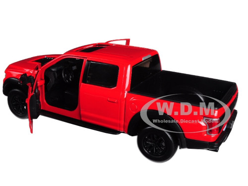 1/27 MOTORMAX 2017 Ford F-150 Raptor with Black Wheels Diecast Model Red 79344 