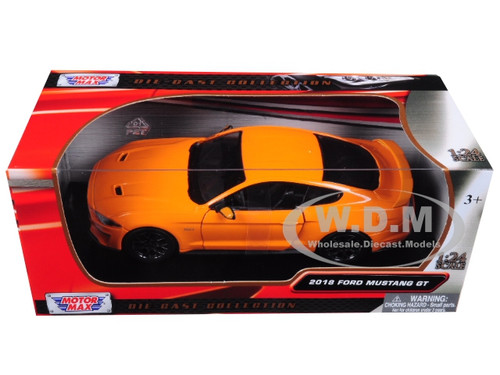 MOTORMAX 79352 2018 FORD MUSTANG GT 5.0 1/24 with BLACK STRIPES BLACK WHEELS RED 