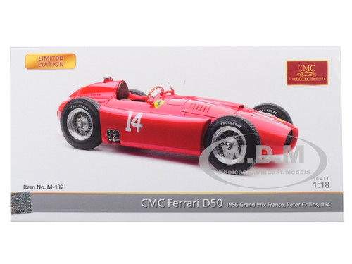 1956 Ferrari Lancia D50 #14 Peter Collins Grand Prix France Limited Edition  to 1,500 pieces Worldwide 1/18 Diecast Model Car by CMC