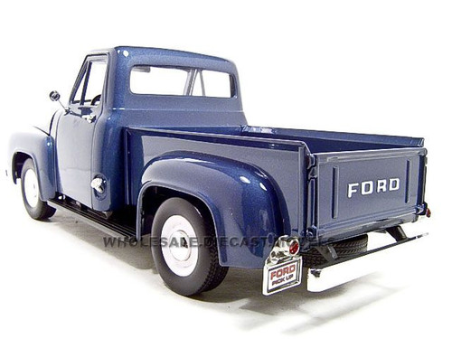 1953 Ford F-100 Pickup Dark Blue 1/18 Diecast Model Car Road