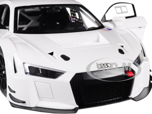 Audi R8 FIA GT GT3 Plain Color Version White Black Wheels 1/18