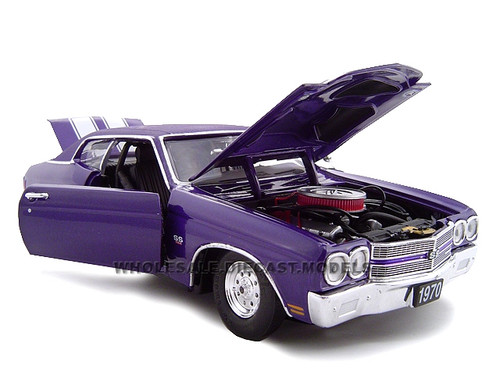 1970 Chevrolet Chevelle SS 454 Purple Pro Street 1/24 Diecast Car