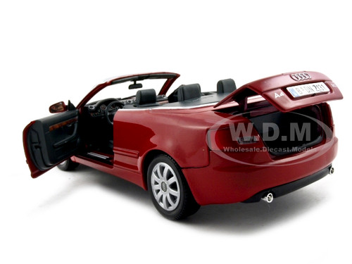 Audi A4 Red Convertible 1/18 Diecast Model Car Motormax 73148