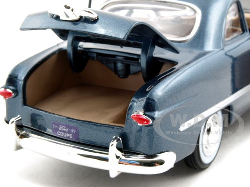 1949 FORD COUPE BLUE METALLIC 1/24 DIECAST MODEL CAR BY MOTORMAX