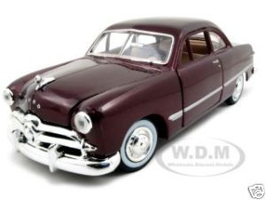 Ford 1949 Coupe Rot Braun Oldtimer 1//24 Motormax Modellauto Modell Auto