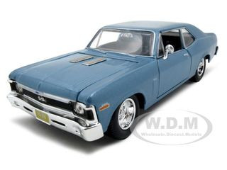 1:24 Skala-Modelle Detaillierte Modellauto 1970 Chevrolet Nova Ss Maisto Blau 