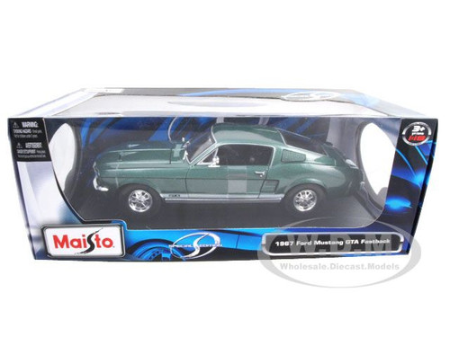 1967 Ford Mustang Fastback GTA Green 1/18 Diecast Model Car Maisto