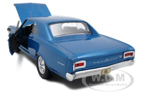 1966 Chevrolet Chevelle SS 396 Blue 1/24 Diecast Model Car Maisto