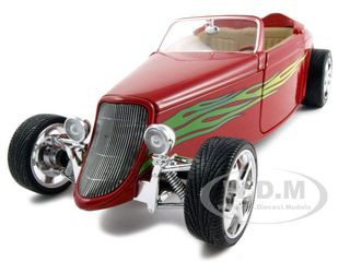 1933 Ford Roadster Red 1/18 Diecast Car by Road Signature