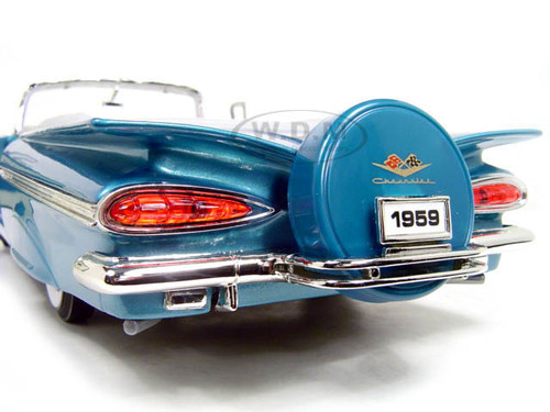 1959 Chevrolet Impala Convertible Blue 1/18 Diecast Model Car Road ...