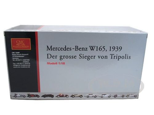 1939 Mercedes W 165 Silver 1/18 Diecast Car Model CMC 018