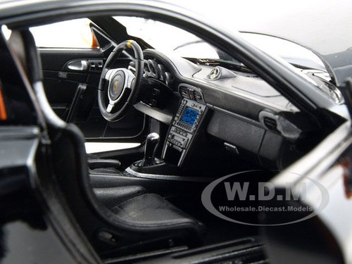 Modèle Voiture Porsche 911 997 GT3 RS Noir/orange 1/34-1/39 - Métal, Portes Ouvrantes, Env. 11 Cm - 2