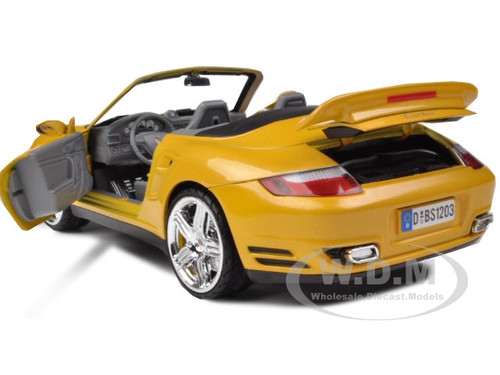 Porsche 911 (997) Turbo Convertible Yellow 1/18 Diecast Car