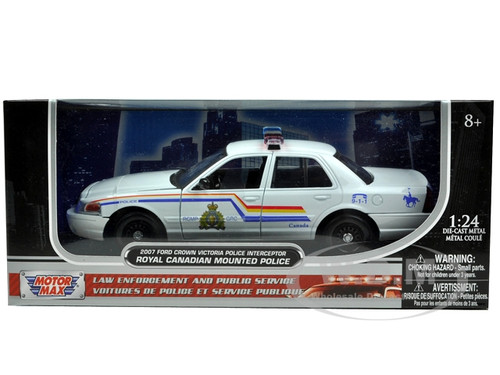 MOTORMAX 76483 2010 FORD CROWN VICTORIA ROYAL CANADIAN POLICE CAR 1/24 WHITE 