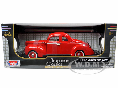 1940 Ford Deluxe Red 1/18 Diecast Model Car by MOTORMAX 73108RR for sale online