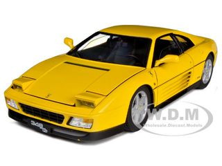 1989 Ferrari 348 TB Yellow Elite Edition 1/18 Diecast Car Model