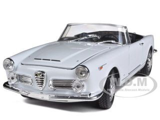 1960 Alfa Romeo Spider 2600 Convertible White 1 24 Diecast