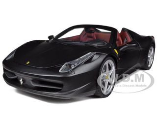 Ferrari 458 Italia Spider Matt Black Elite Edition 1/18