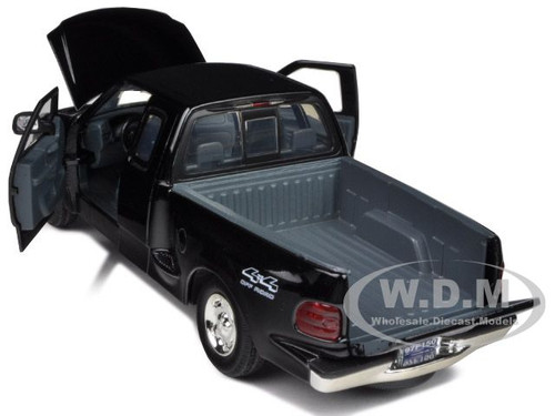2001 FORD F-150 XLT FLARESIDE SUPERCAB PICKUP BLACK 1/24 DIECAST